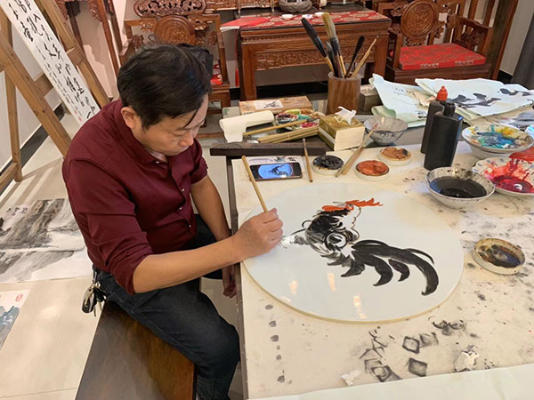 昌江书画院庆祝党的十九届四中全会胜利召开